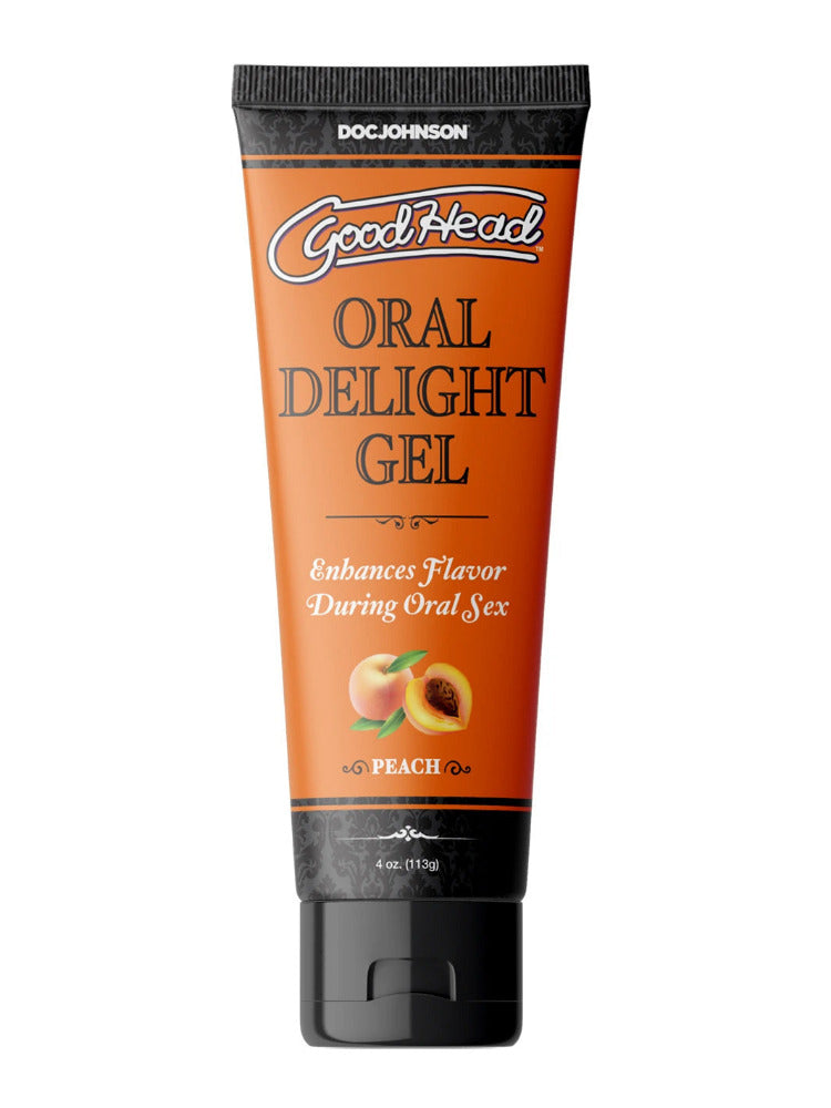Goodhead Oral Delight Gel Sexual Enhancers Doc Johnson Peach 4 fl. Oz