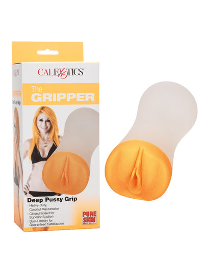 The Gripper Deep Pussy Grip Pocket Pussy Masturbators CalExotics Orange