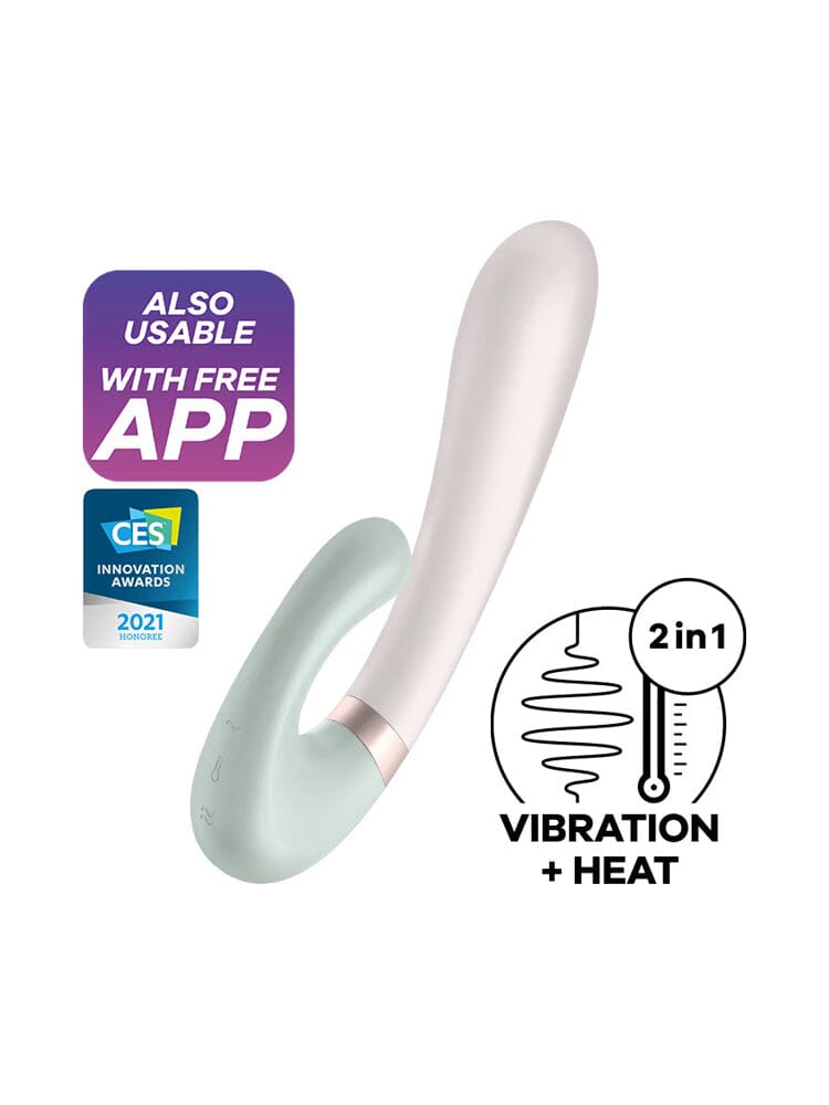 Heat Wave Connect App Rabbit Vibrator Vibrators Satisfyer White/Mint