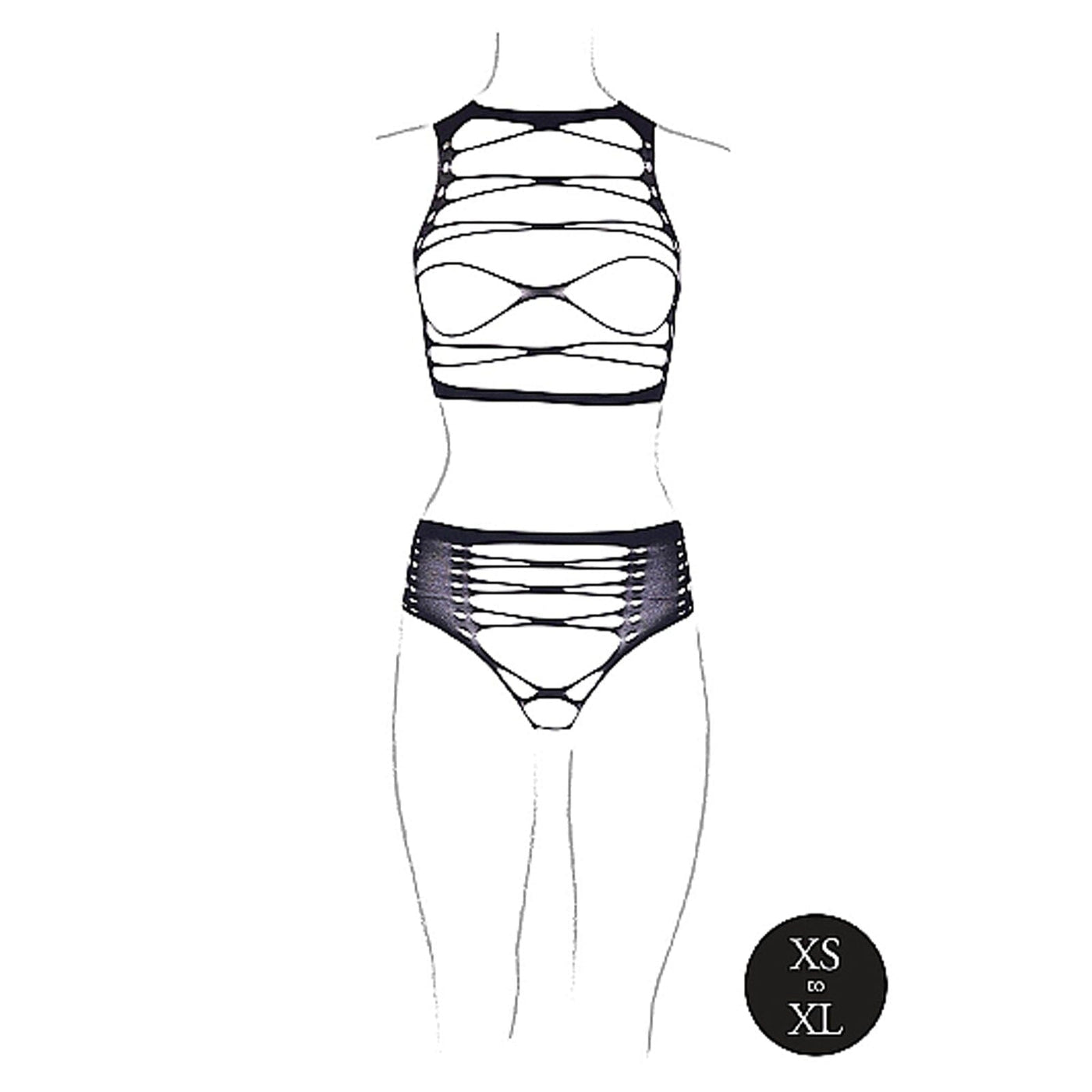 Helike XLV Open Cups Crop Top with Panty