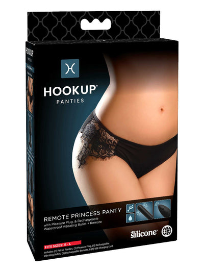 Hookup Remote Vibrating Princess Panty Set More Toys Pipedream Products Black S-L