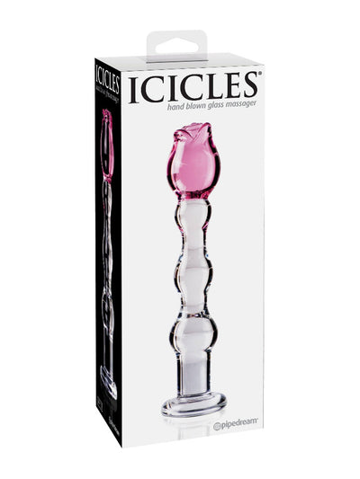 Icicles No. 12 Glass Flower Massager Dildos Pipedream Products 