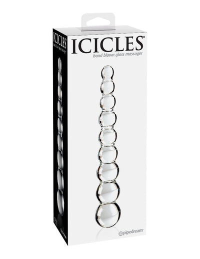 Icicles No. 2 Glass Dual Ended Massager Dildos Pipedream Products Clear