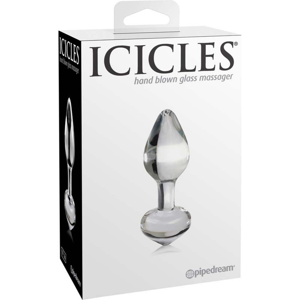 Icicles No. 44 Hand Blown Glass Butt Plug Anal Toys Pipedream Products Clear
