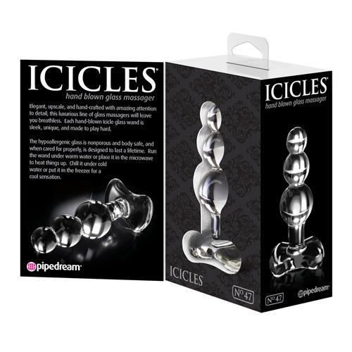 Icicles No. 47 Glass Butt Plug Anal Toys Pipedream Products Clear