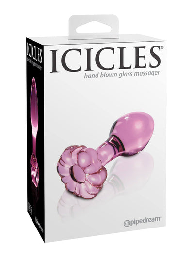 Icicles No. 48 Pink Glass Butt Plug Anal Toys Pipedream Products 