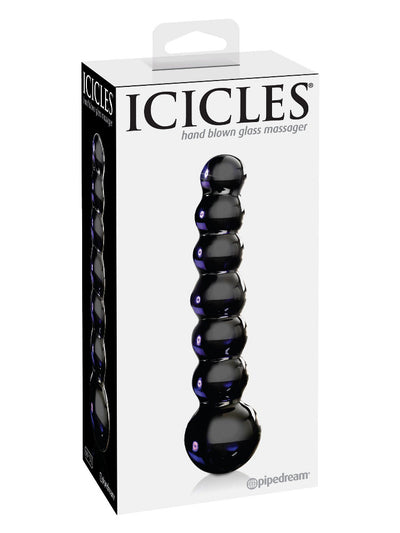 Icicles No. 51 Glass Dual Ended Massager Dildos Pipedream Products Black