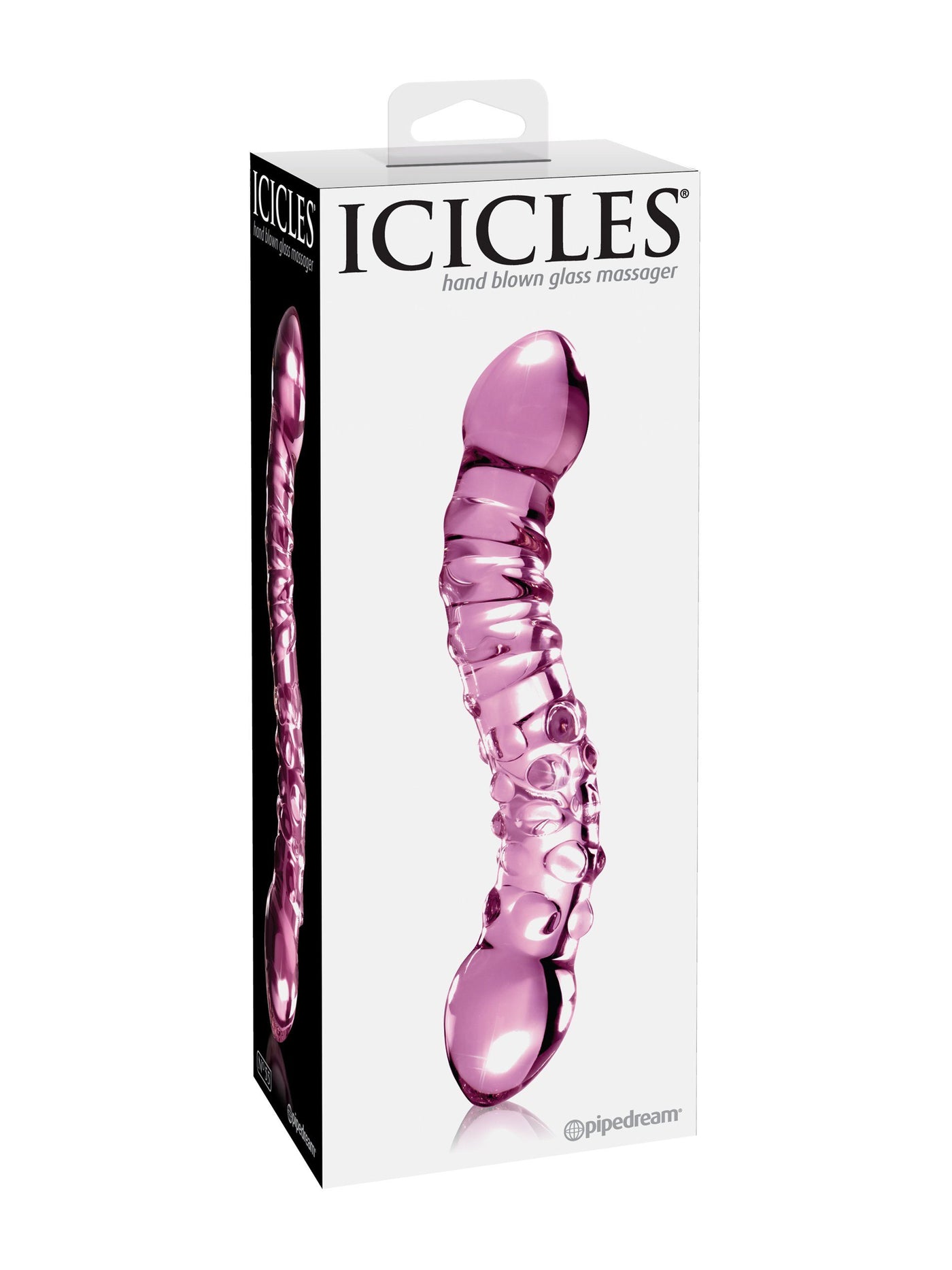 Icicles No. 55 Glass Dual Ended Massager Dildos Pipedream Products Pink