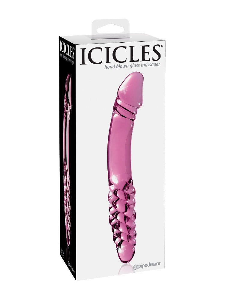 Icicles No. 57 Glass Dual Ended Massager Dildos Pipedream Products Pink