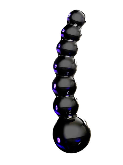Icicles No. 66 Glass Waterproof Massager Dildos Pipedream Products Black
