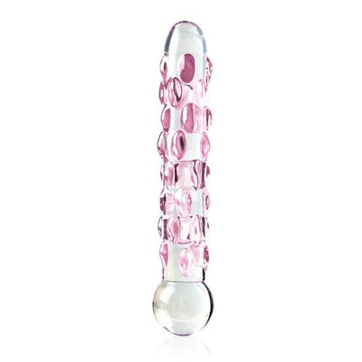 Icicles No. 7 Glass Dual Ended Massager Dildos Pipedream Products Pink/Clear