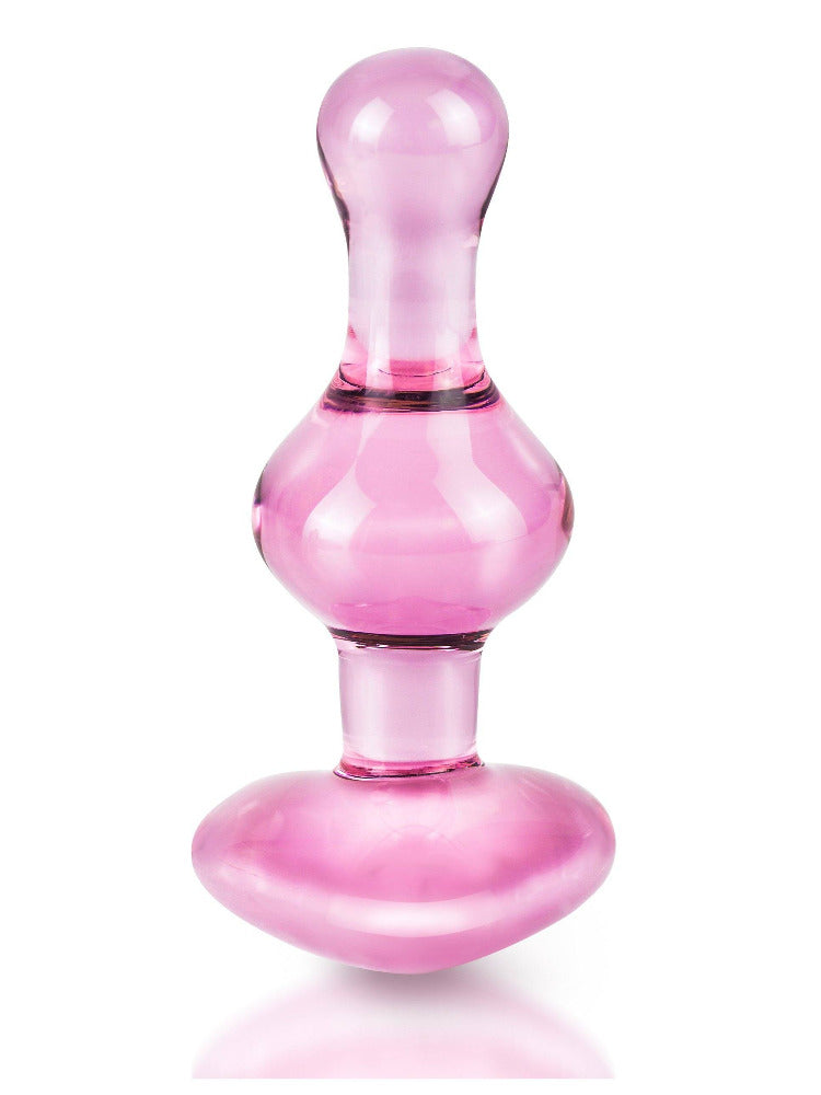 Icicles No. 75 Glass Heart Butt Plug Anal Toys Pipedream Products Pink