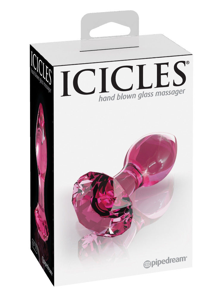Icicles No. 79 Pink Glass Butt Plug Anal Toys Pipedream Products 