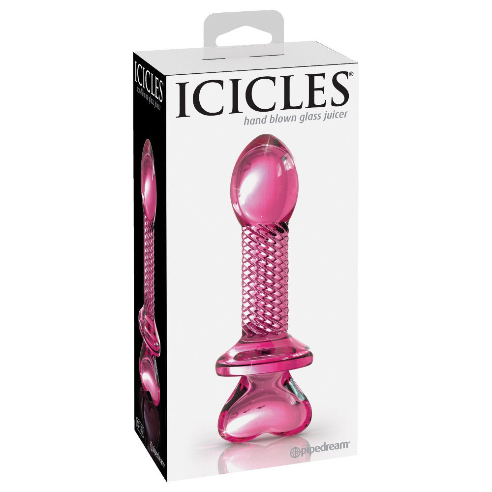 Icicles No. 82 Glass Massager Anal Probe Anal Toys Pipedream Products Pink