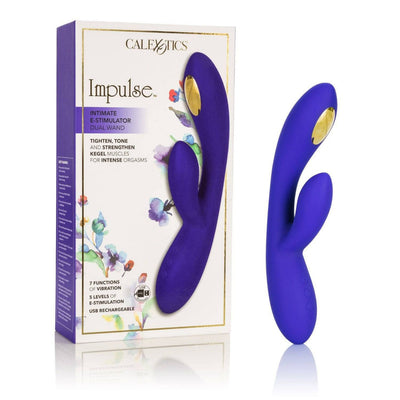 Impulse E-Stimulator Dual Wand Vibrator Bondage & Fetish CalExotics Purple