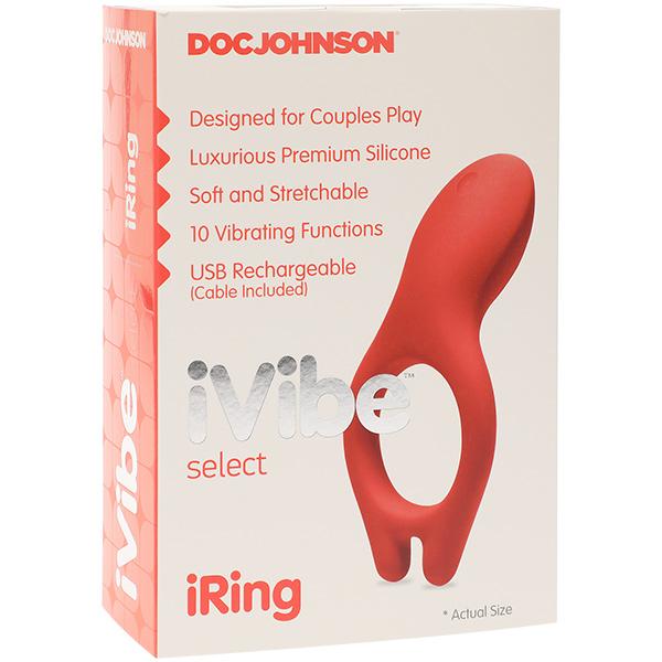 iVibe Select Silicone Vibrating Cock iRing More Toys Doc Johnson Orange