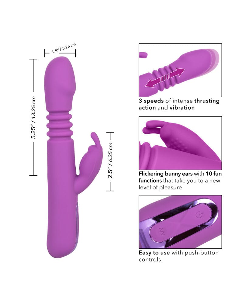 Jack Rabbit Elite Thrusting Rabbit Vibrator Vibrators CalExotics Purple