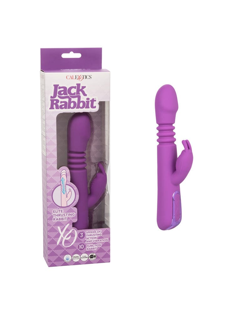 Jack Rabbit Elite Thrusting Rabbit Vibrator Vibrators CalExotics Purple.