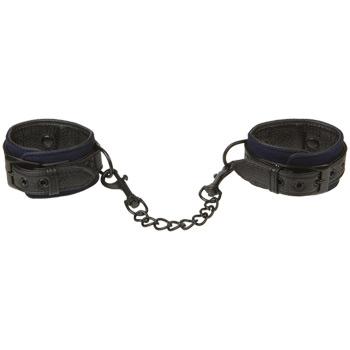 James Deen Black & Blue Tethered BDSM Cuffs Bondage & Fetish Doc Johnson Black/Blue