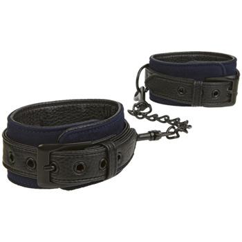 James Deen Black & Blue Tethered BDSM Cuffs Bondage & Fetish Doc Johnson Black/Blue