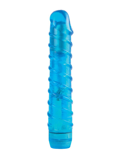 Juicy Jewels Aqua Crystal Jelly Vibrator Vibrators Pipedream Products Blue