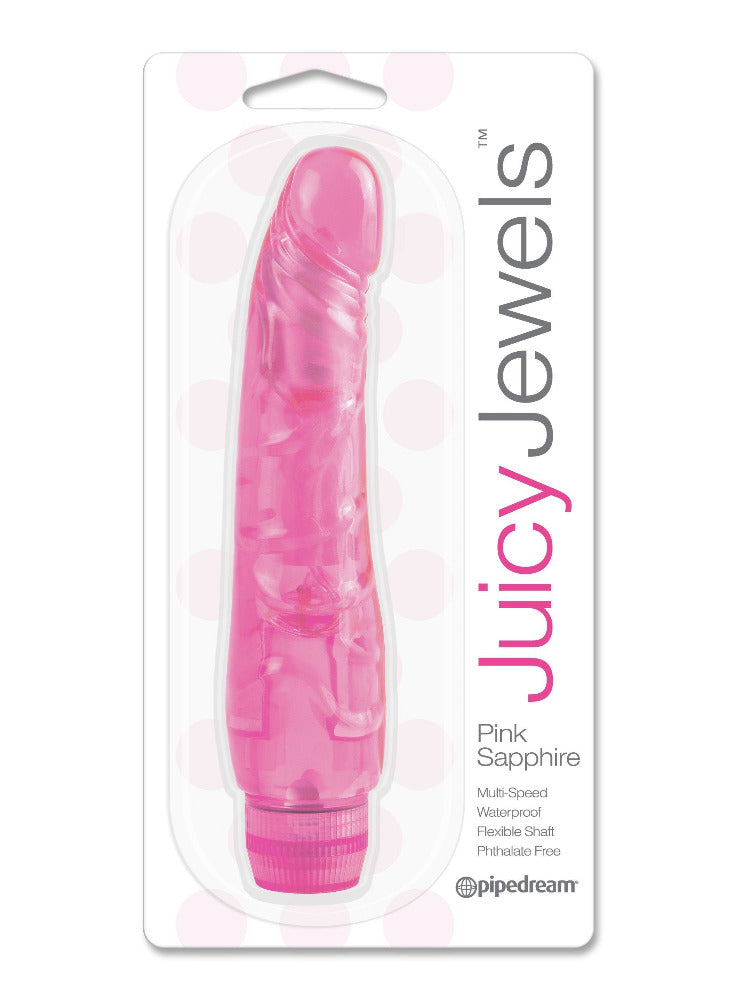 Juicy Jewels Pink Sapphire Jelly Vibrator Vibrators Pipedream Products Pink