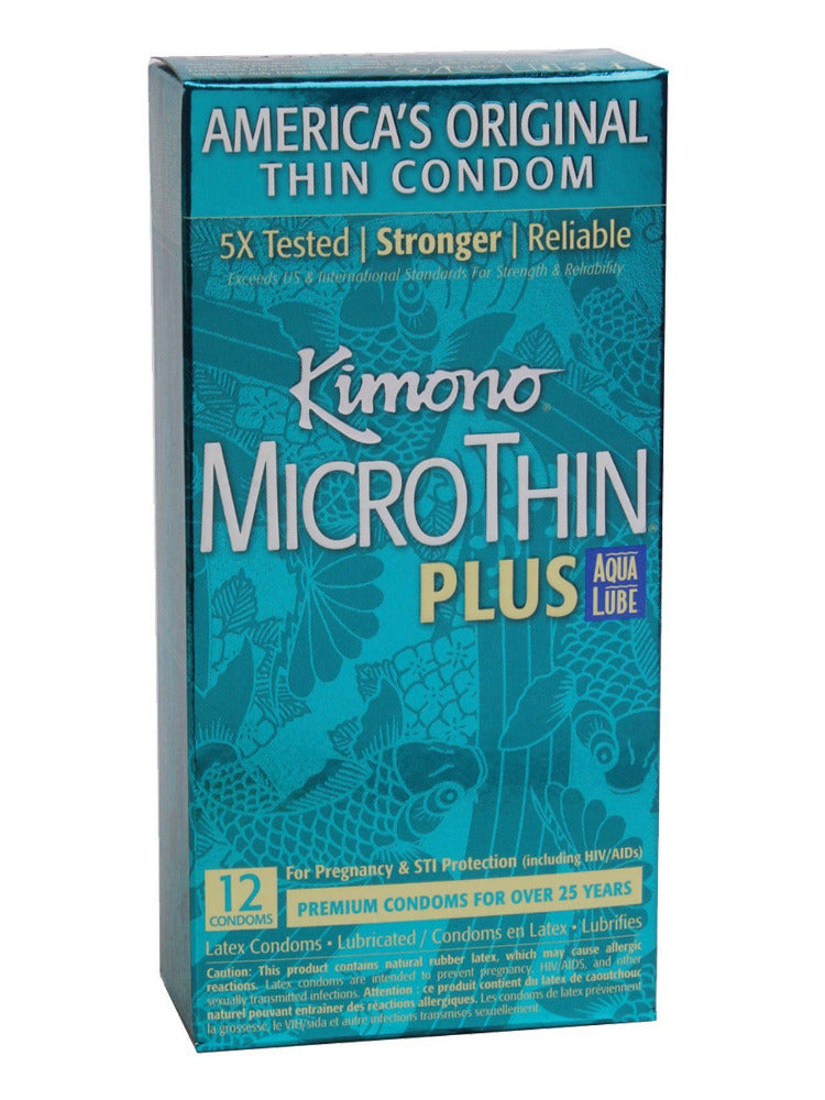 Kimono Micro Thin Latex Aqua Lube Condoms More Toys Kimono Condoms 12 Pack 
