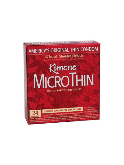Kimono Micro Thin Premium Latex Condoms More Toys Kimono Condoms 24 Pack 