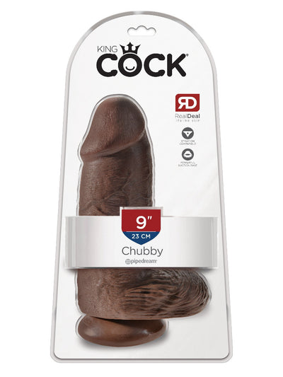 King Cock Chubby with Balls Realistic Dildo Dildos Pipedream Products Dark 