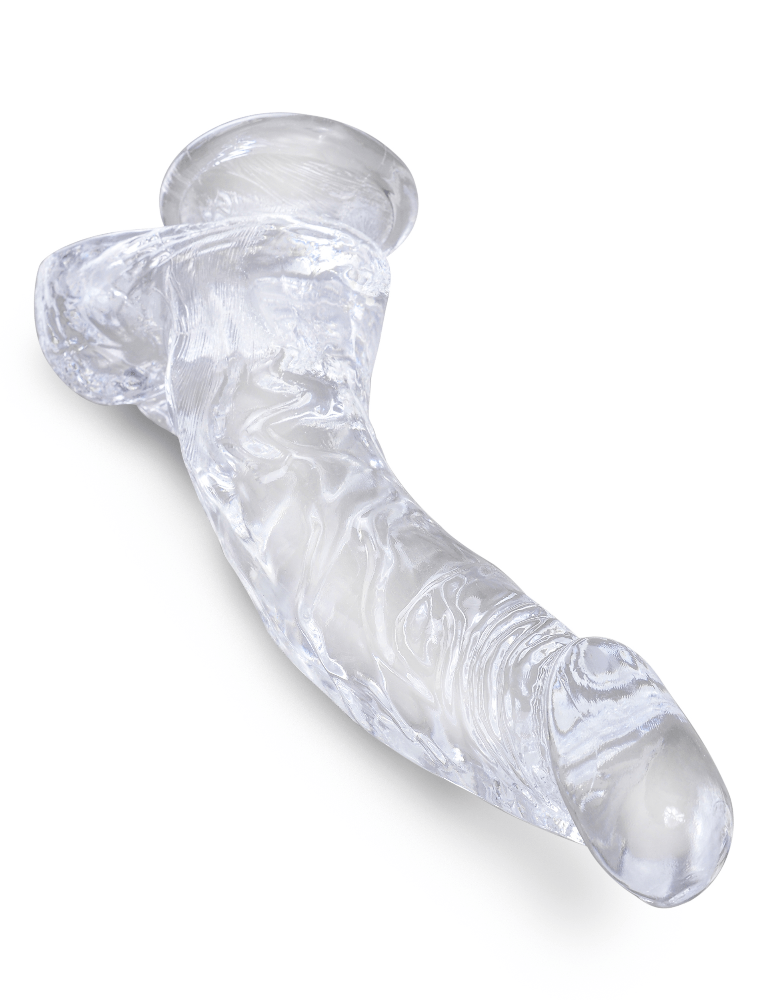 King Cock Clear Realistic Dildo & Balls Dildos Pipedream Products Clear 7.5"