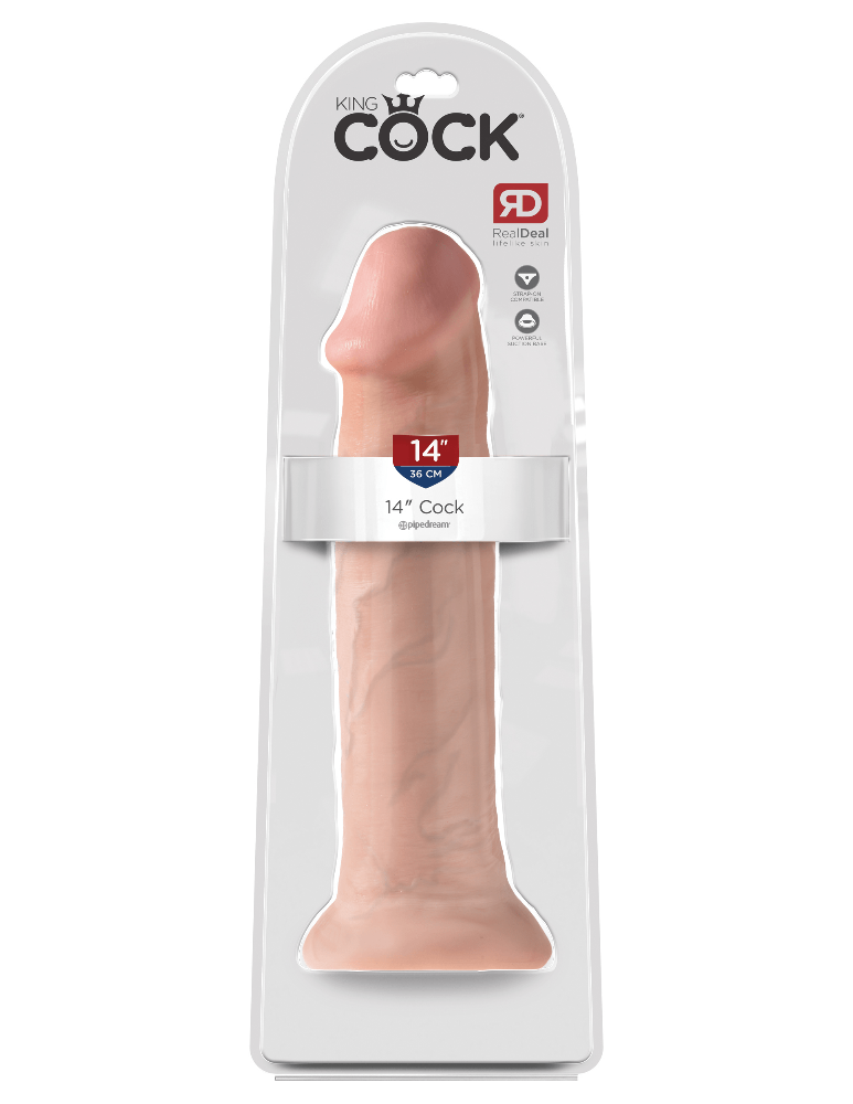 King Cock Real Deal Ultra-Realistic Dildo Dildos Pipedream Products Light 14"