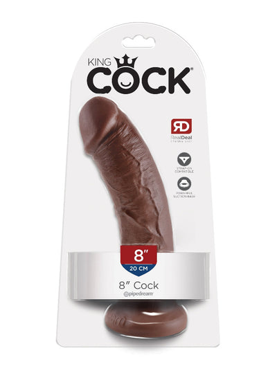 King Cock Real Deal Ultra-Realistic Dildo Dildos Pipedream Products Dark 8"