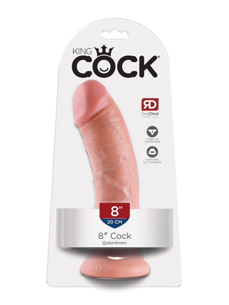 King Cock Real Deal Ultra-Realistic Dildo Dildos Pipedream Products Light 8"