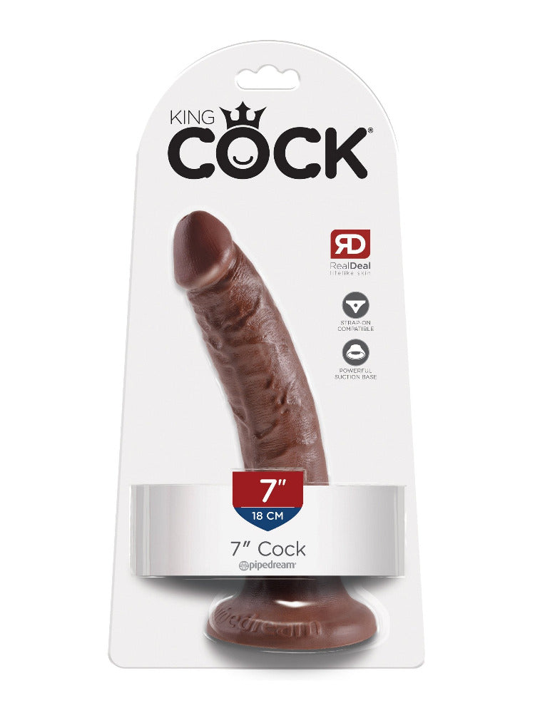 King Cock Real Deal Ultra-Realistic Dildo Dildos Pipedream Products Dark 7"