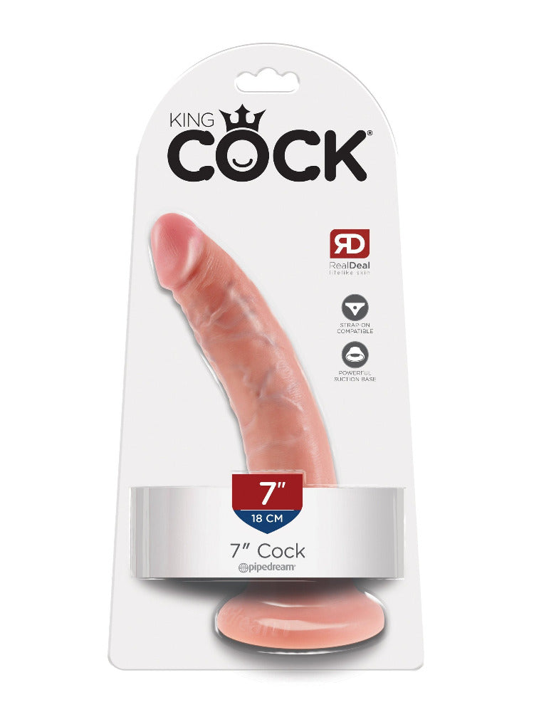 King Cock Real Deal Ultra-Realistic Dildo Dildos Pipedream Products Light 7"