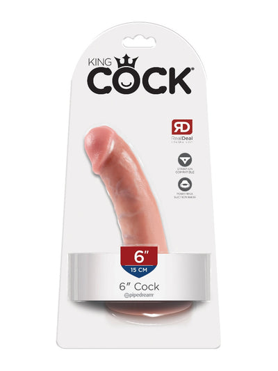 King Cock Real Deal Ultra-Realistic Dildo Dildos Pipedream Products Light 6"