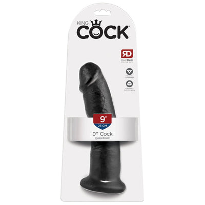 King Cock Real Deal Ultra-Realistic Dildo Dildos Pipedream Products Black 9"