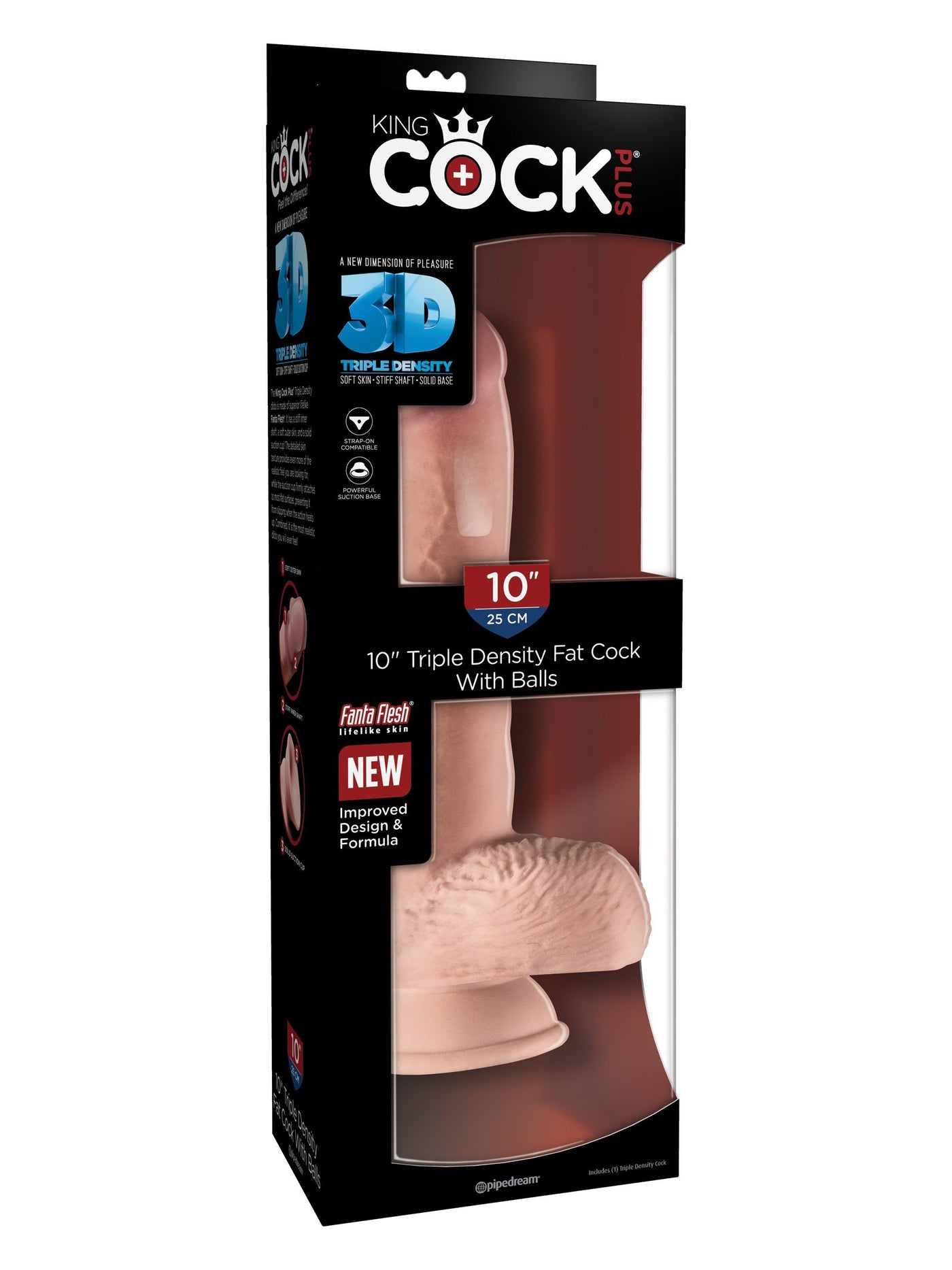 King Cock Fat Triple Density & Balls Dildo Dildos Pipedream Products 