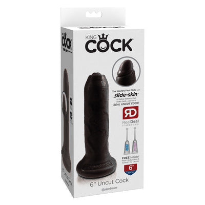 King Cock Uncut Realistic Dildo Dildos Pipedream Products Small Black 