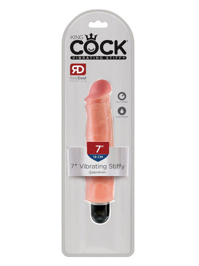 King Cock Vibrating Stiffy Life-Like Dildo Dildos Pipedream Products 7"-Medium
