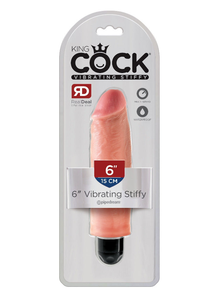 King Cock Vibrating Stiffy Life-Like Dildo Dildos Pipedream Products 6"-Small