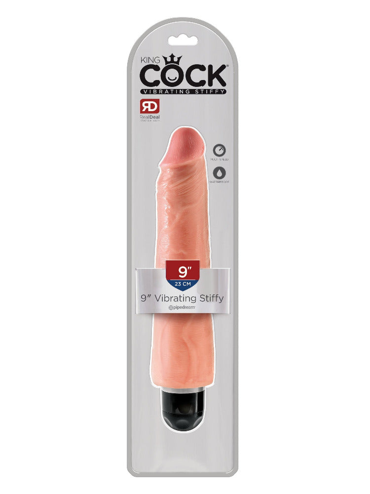King Cock Vibrating Stiffy Life-Like Dildo Dildos Pipedream Products 9"-XLarge-Light