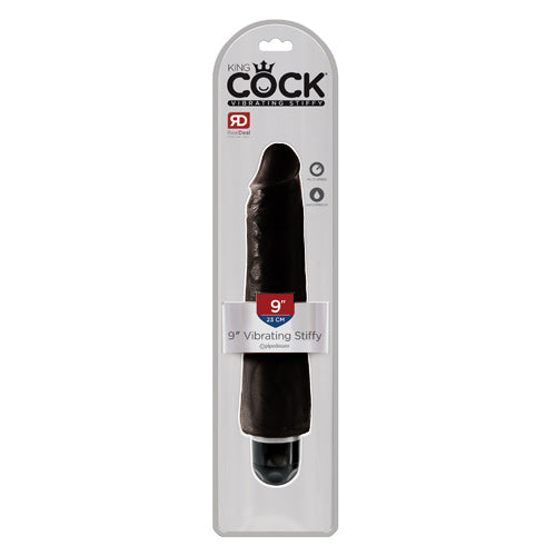 King Cock Vibrating Stiffy Life-Like Dildo Dildos Pipedream Products X-Large Black 