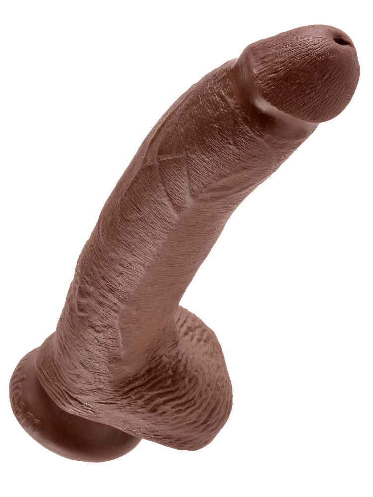 King Cock Realistic Dildo with Balls Dildos Pipedream Products Dark