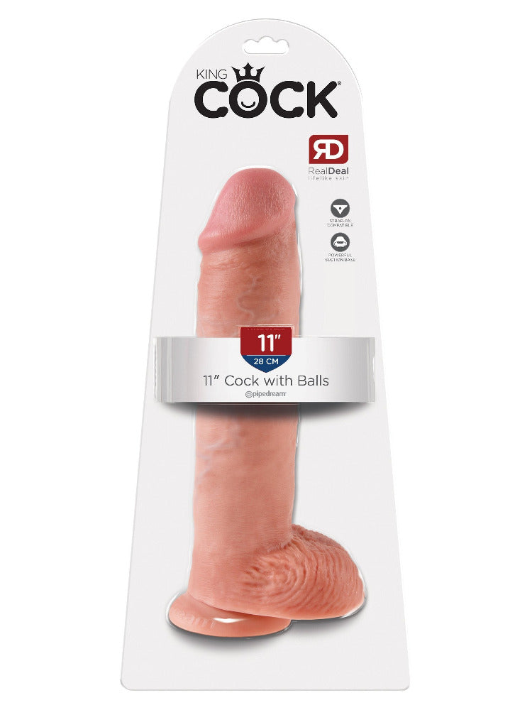 King Cock Realistic Dildo with Balls Dildos Pipedream Products Light 11"