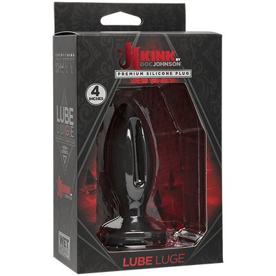 KINK Water Works Lube Luge Butt Plug Anal Toys Doc Johnson Black Small