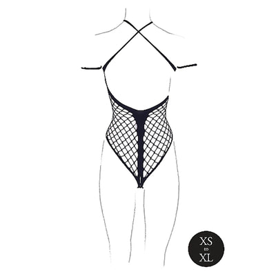 Leda XIII Cross Neckline & Straps Body Suit