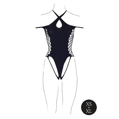Leda XIII Cross Neckline & Straps Body Suit