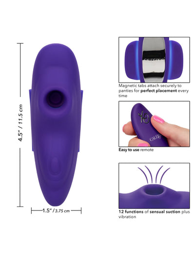 Lock-N-Play Remote Suction Panty Teaser More Toys CalExotics Purple/Silver