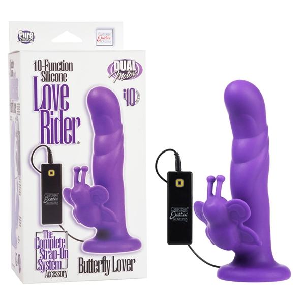 Silicone Love Rider Butterfly Vibrator Vibrators California Exotic Novelties Purple